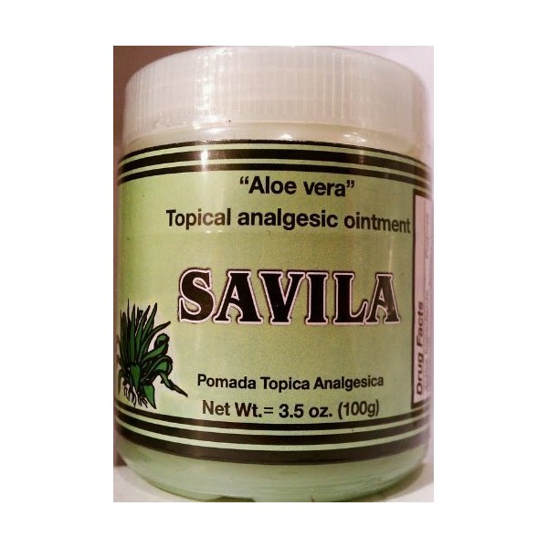 Aloe Vera Topical Analgesic Ointment Savila Pomada 3.5 oz.