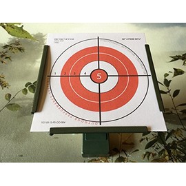 Perfect Strike TARGETS. Shooting Targets for Pellet Traps, Bullet Traps and precision marksmanship. Great for air rifles, air pistols and rimfire guns. ORANGE OPS System 55. (5.5" x 5.5") (50 Targets)