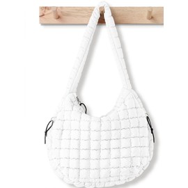 Puffer Tote Bag for Women Large Quilted Tote Bag Quilted Carryall Bag Soft Puffy Crossbody Bag Hobo Handbags Puff Purse