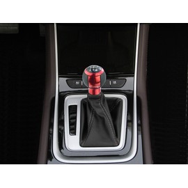 Abfer Car Stick Shift Knob 5 Speed Shifter Knob Replacement Fit Most Vehicles (Red)