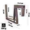 KADAX Plastic Balcony Box Holder, Flower Box Holder, No Drilling,
