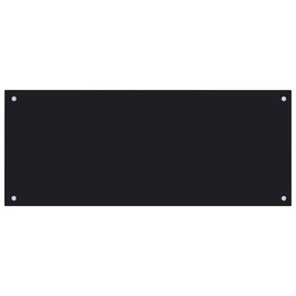 vidaXL Kitchen Backsplash, Kitchen Wall Tile Panel, Kitchen Sink Splash Guard for Wall Protector, Home Wall Decor, Black Tempered Glass