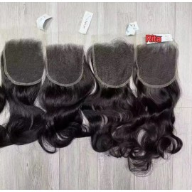 Swiss 4*4 HD Lace Frontal Closure for Wig Raw Natural Preplucked Hairline Small Knots Glueless HD 13*4 Lace Frontal Human Haircolor: loose deep wave, stretched length: 24inches, toupee size: 13*4