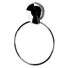Showerdrape Black Suction Cup Towel Ring Wall mounted Towel Holders