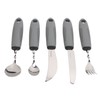 5pcs Bendable Adaptive Utensils Weighted Easy Grip Stainless Steel Special
