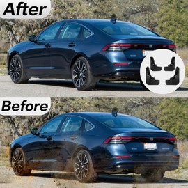 PSLER Fit for 2023 2024 2025 11th Accord Mud Flaps Set of 4PCS Mud Guard Kit Splash Guards Mudguards Mudflaps with Hardware Kits Accessory Front and Rear