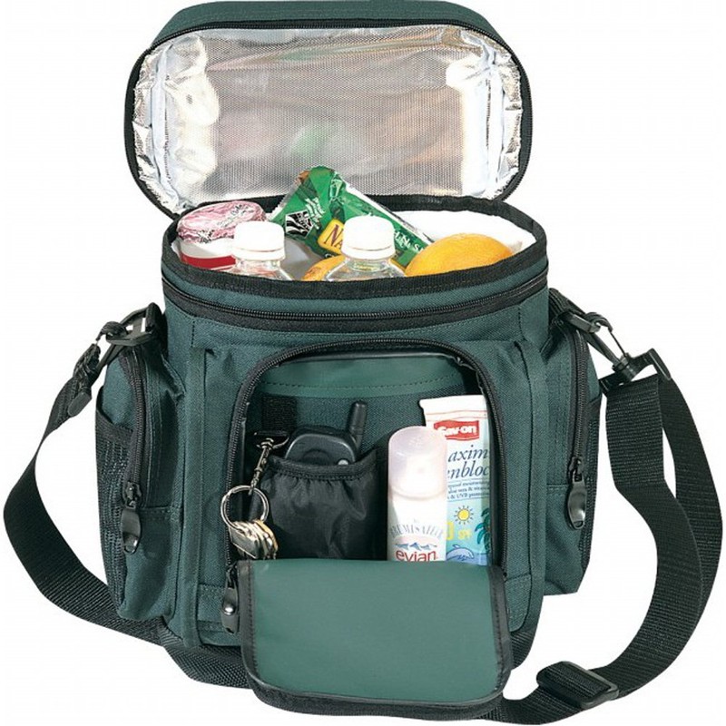 Black - Deluxe Leakproof Cooler w/ Leather-like Bottom