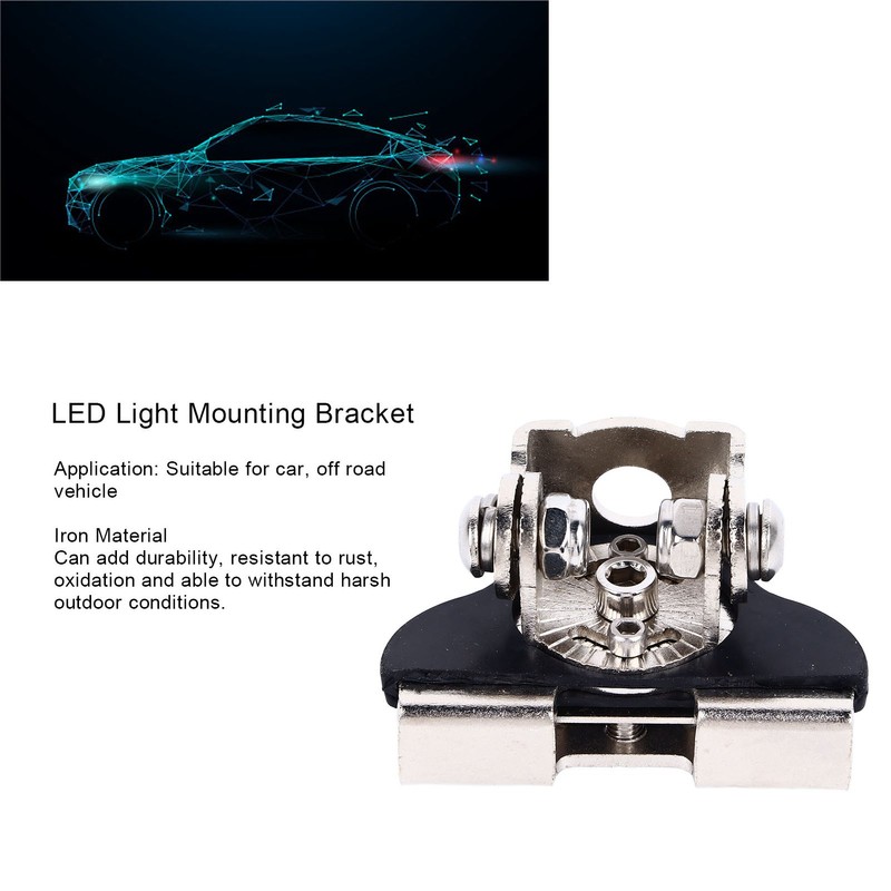 2Pcs LED Light Bar Mounting Bracket A Pillar Hood LED