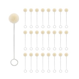 10 Pieces Wool Daubers Ball Brush Leather Dye Tool with Metal Handle, Wool Balls Dauber Dyeing Applicator, Leather Dye Applicator for DIY Crafts Projects