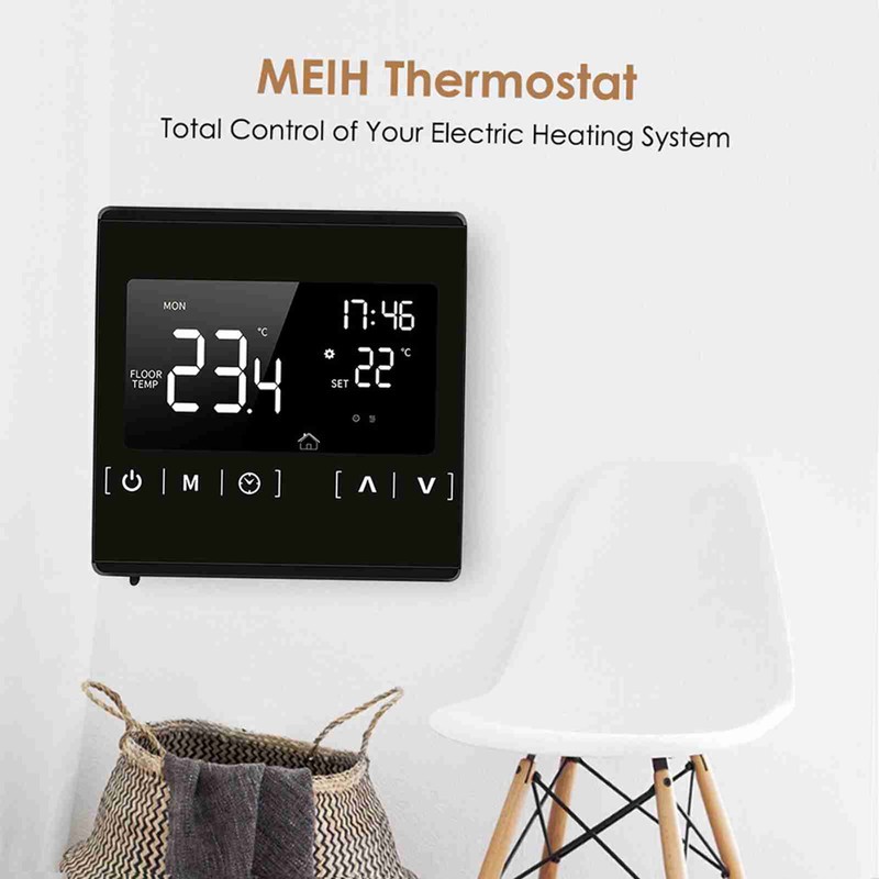 Smart LCD Touchscreen Thermostat for Home Programmable Electric Floor Heating