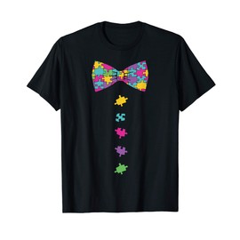 Puzzle Bow Tie Quiz Games Gift Gaming Jigsaw Puzzle Pieces T-Shirt