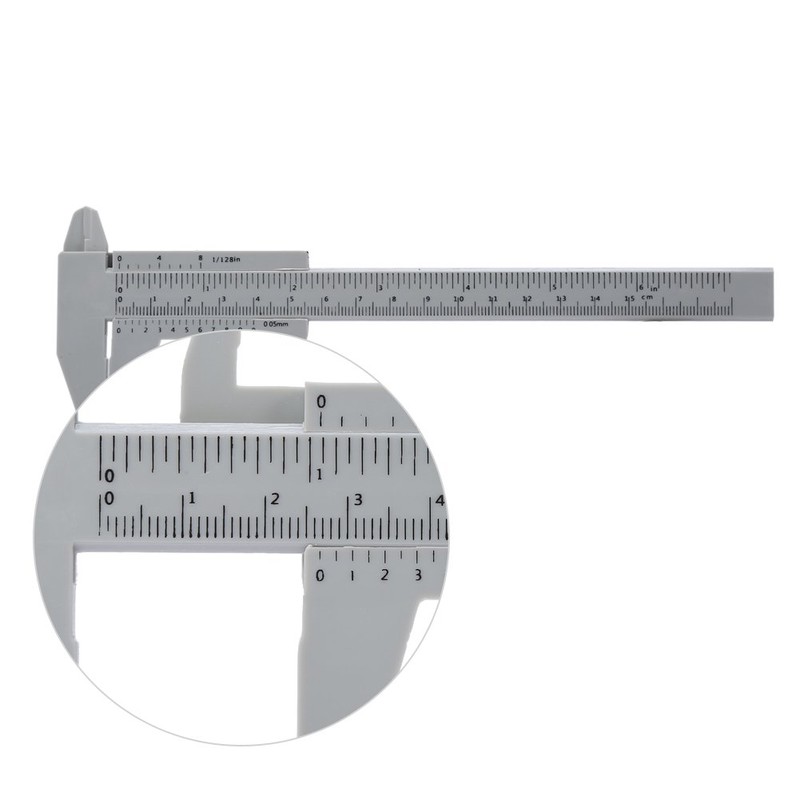 150MM Vernier Caliper, Plastic Sliding Measuring Device for Makeup Measure