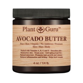 Mantequilla corporal de aguacate 100% pura, fresca, natural, prensada en frío. Piel, cabello, humectante de uñas, cremas de bricolaje, bálsamos, locio