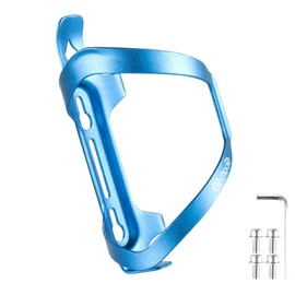 Chooee Bike Water Bottle Holder Aluminum, Bicycle Water Bottle Cage for Road Bikes Mountain Bikes Black 2-Pack