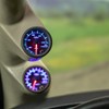 GlowShift Black 7 Color 100 PSI Oil Pressure Gauge Kit
