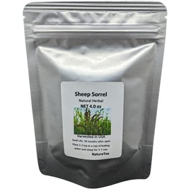 Sheep Sorrel Herb, Wild Crafted C/S - Dried Rumex acetosella from 100% Nature (2 oz)