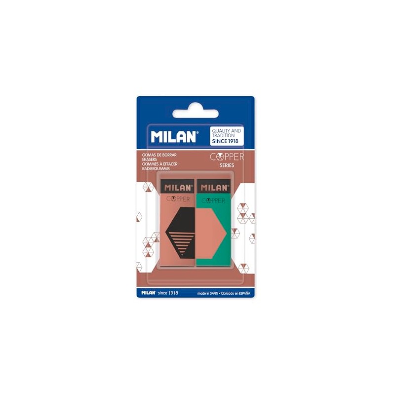MILAN Gomas Nata 320 Negras S- Copper 2 Piezas