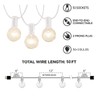 Afirst Outdoor String Lights 50FT with 53 Globe Bulbs Patio