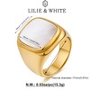 LILIE&WHITE Gold Ring For Women With White Rhinestone Cubic Zircon