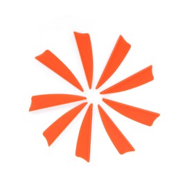 1.75 Inch Plastic Arrow Feathering Shield Shape Rubber Feathers Plastic Feathers DIY for Arrows Archery Arrows Carbon Arrows Vane for Archery Hunting Shooting Pack of 50 (Orange)