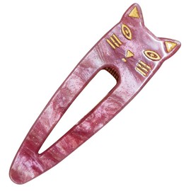 Shttown Cat Hair Clip, Adult Cute, Simple, Elegant, Firm Hold, Stays in Place, Casual, 4 Colors (Pink)