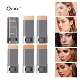 O'CHEAL Face Foundation Contour Stick Long-wear Lightweight Brighten Stick Face Concealer Blemish Contouring Beauty Makeup 02#NATURAL