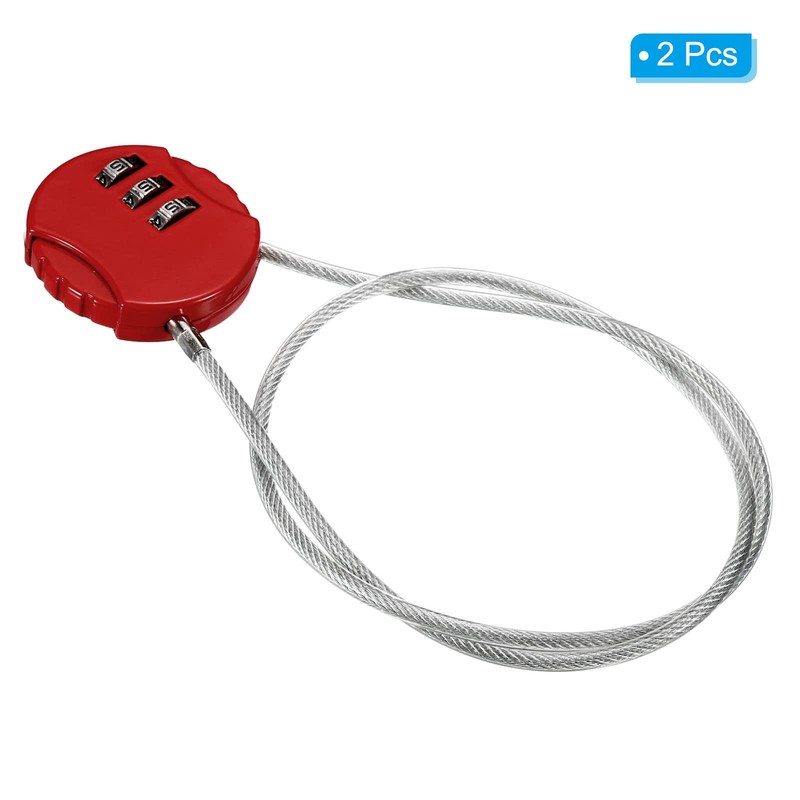 PATIKIL Combination Lock 20 Inch, 2 Pcs 3 Digit Outdoor