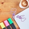 100 Pcs Binder Clips Hollow Heart Shape Strong Clamping Force