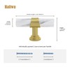 Haliwu 10 Pack White Marble Cabinet Knobs, 2 Tone T-bar