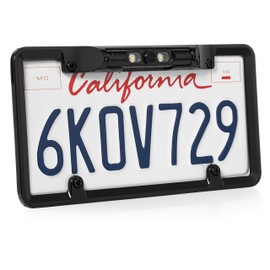 BOYO VTL300CL - Full-Frame License Plate Backup Camera with Parking Lines and LED Lights (Black)