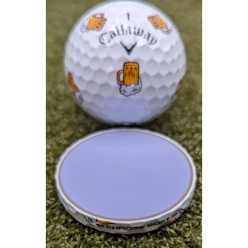 Callaway Truvis Limited Edition Beer Mug Golf Ball Marker Chromesoft