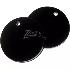 (100) BLACK Acrylic 1-3/4"x1/8" Circle Disc & Custom Keychain holes USA MADE!