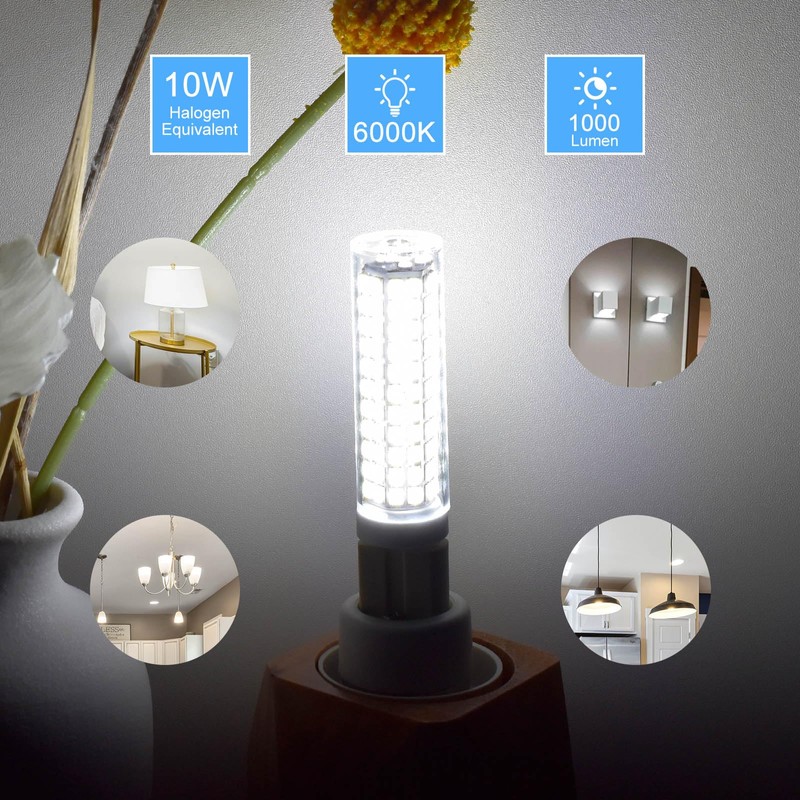 TZHILAN G9 LED Bulb 10W, 100W G9 Halogen Bulb Equivalent,