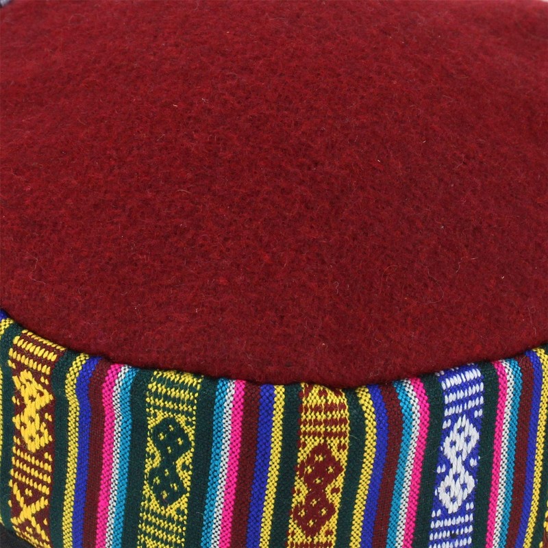 Siesta Nepalese Wool Smoking Hat - Red (Medium)