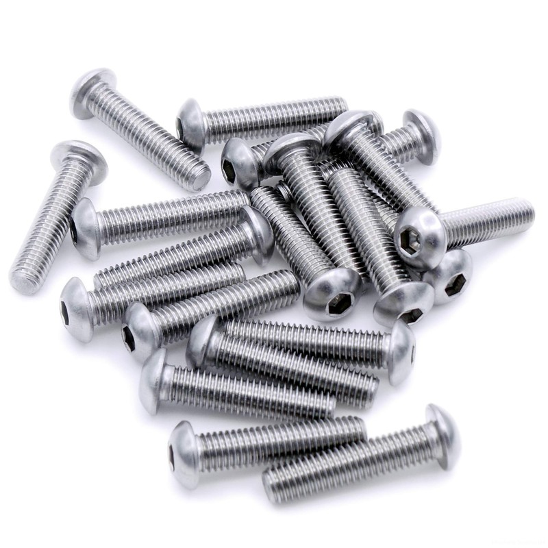 M2.5 (2.5mm x 8mm) Hex Socket Button Machine Screw (Bolt)