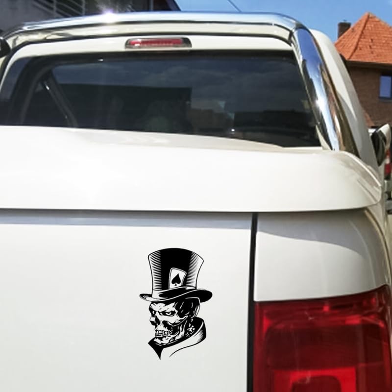 Skull Skeleton Sticker Poker Joker Ace Spade Skull Sticker Car