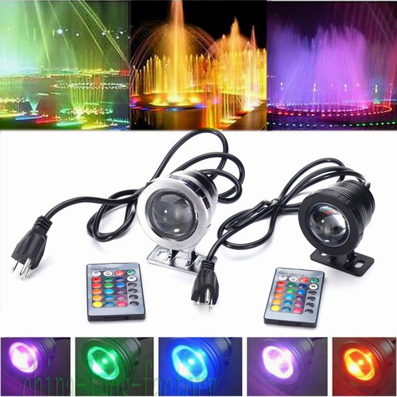 10W RGB Multicolor Waterproof Underwater Light LED Landscape Fountain Pond