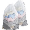 Large Mesh Laundry Bag with Drawstring,2Pcs Large Mesh Laundry Bag