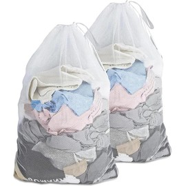 Large Mesh Laundry Bag with Drawstring,2Pcs Large Mesh Laundry Bag with Drawstring,Mesh Laundry Bag Drawstring Laundry Bag,Drawstring Design Laundry Bag,Mesh Laundry Bag Heavy Duty Mesh Drawstring Bag