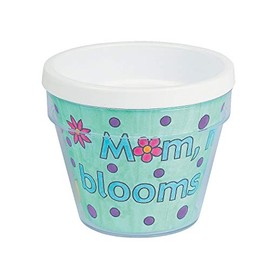 Color Your Own Mom Artist Flowerpots - Crafts for Kids and Fun Home Activities