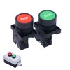 Set of 2 Momentary Push Button Switch Start/Stop Red Green