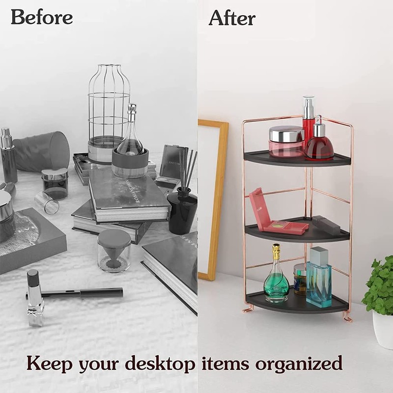 3-Tier Bathroom Countertop Organizer, Vanity Tray Cosmetic & Makeup Storage,