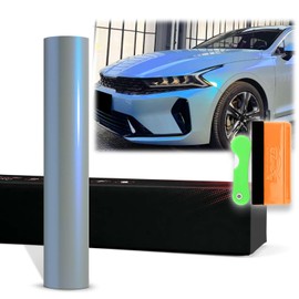 12"x60" (1FTx5FT) Gray Blue PET Space Candy Gloss Chameleon Metallic Color Shift Color Change Vinyl Wrap Auto Car Sticker Decal Film Sheet Bubble Free Air Release Technology with Tool Kit