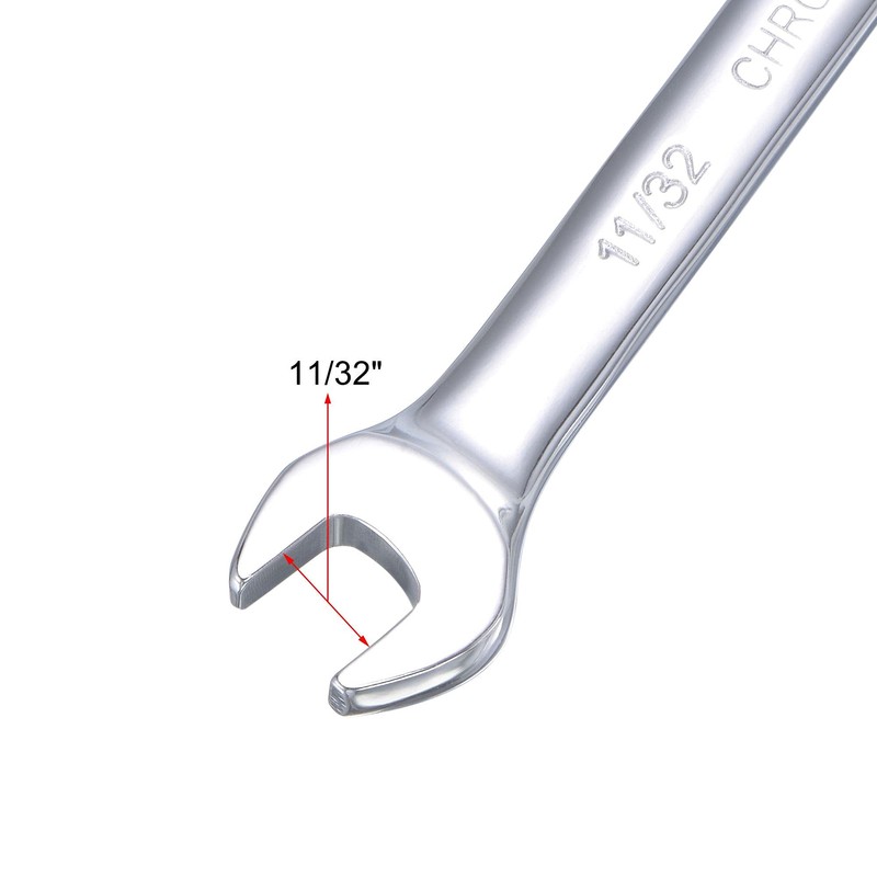 sourcing map 11/32 Inch Ratcheting Combination Wrench SAE 72 Teeth