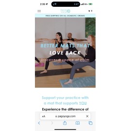 Pago Yoga Mat 5mm Thick 56” X 24” Non Slip