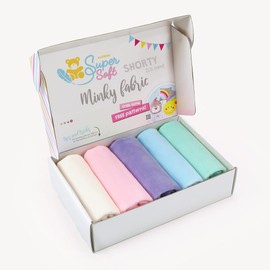 kullaloo Plush Fabric | Precut Fabric Bundle: 5 Pieces Solid Minky Fabric For Sewing | 19.5x29.5" each | For Plushies, Baby Blankets, Pillows, Dog Beds, Apparel | PASTEL Colors Minky Fabric Pack