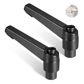 Nevoluxer M8 Clamping Lever Ratchet Lever - Set of 2 Adjustable M8 Clamping Levers - Quick Adjustment Ratchet Lever for Precision Machines - Heavy Duty & Durable