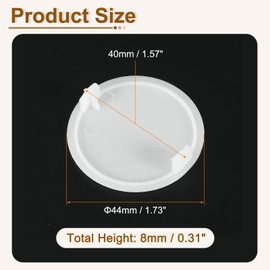 QUARKZMAN Hinge Hole Covers, Pack of 28 40 mm (1-9/16 Inch) ID - Plastic Cover Cap for Concealed Hinge Holes Round Flat Connector for Furniture Cabinet Cabinet (White)