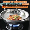 Titanium Hammered Wok, 2026 Upgrade Double-side Hammered Frying Pans Nonstick,