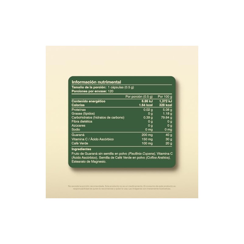 Vital Botanics Enrgy Sup Guaraná Café Verde Vitamina 120 Cápsulas